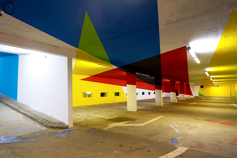 elian chali turns a parking  lot in france into an 