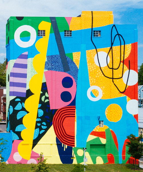 HENSE turns an industrial complex in maryland into a multicolored mega-mural