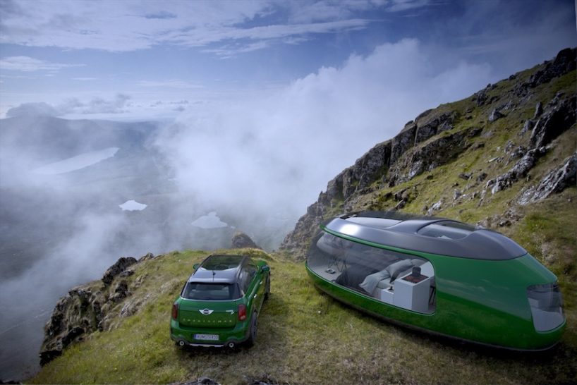 luxury camping pod concept influenced by THE NEW MINI COUNTRYMAN F60