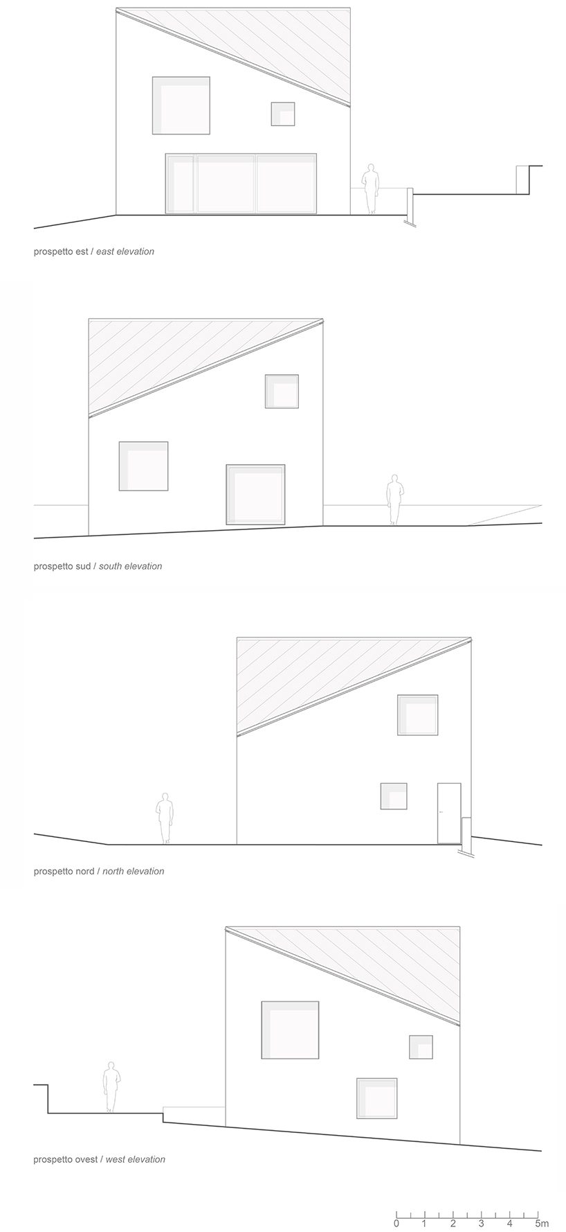 35a studio's house R evokes singularity in a small village of northern italy