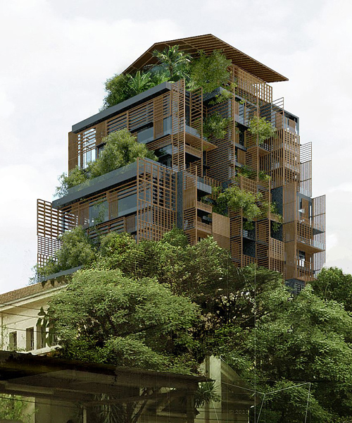 jean nouvel plans to populate são paulo's rosewood tower with trees and lush greenery