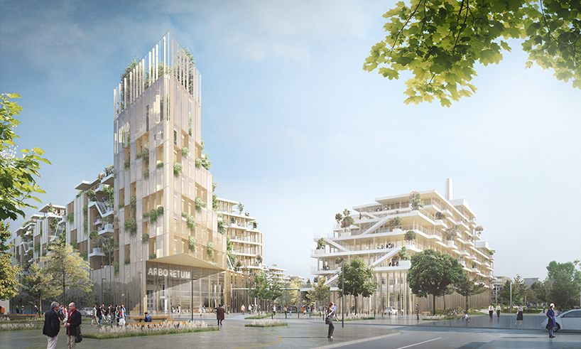 laisne roussel nanterre arboretum wooden office campus paris