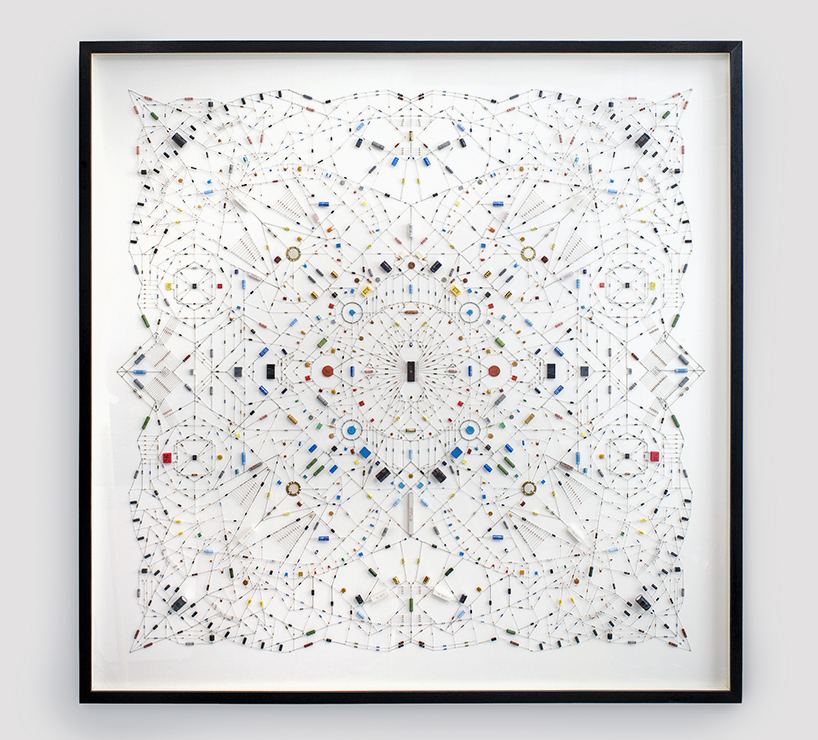 leonardo ulian composes intricate technological mandalas from electronic components