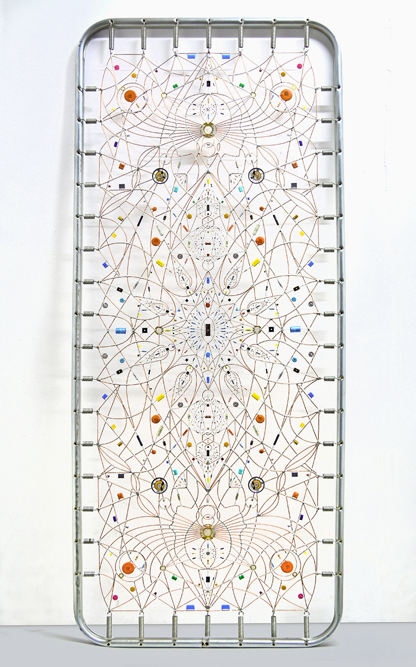 leonardo ulian composes intricate technological mandalas from electronic components