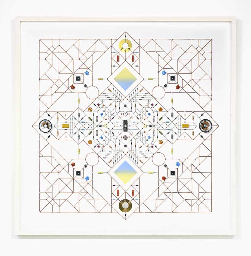 leonardo ulian composes intricate technological mandalas from electronic components