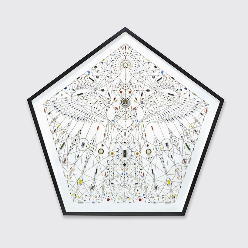 leonardo ulian composes intricate technological mandalas from electronic components