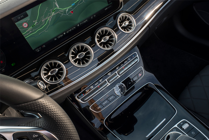 mercedes-benz E-class cabriolet driven through switzerland, france and italy