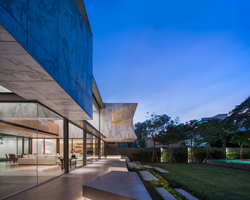 openbox intertwines architecture and landscape with marble house in thailand