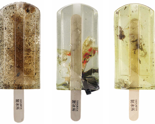 sickly ‘pollution popsicles’ highlight the problem of water contamination in taiwan