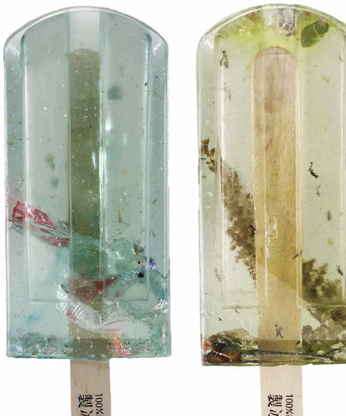 sickly ‘pollution popsicles’ highlight the problem of water contamination in taiwan