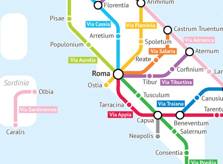 statistics student turns the roman empire's ancient roads into a subway map