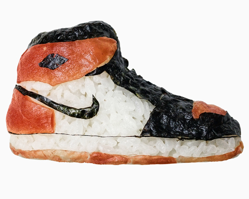 'shoe-shi' artist takes fish from food to footwear with these edible sushi sneakers