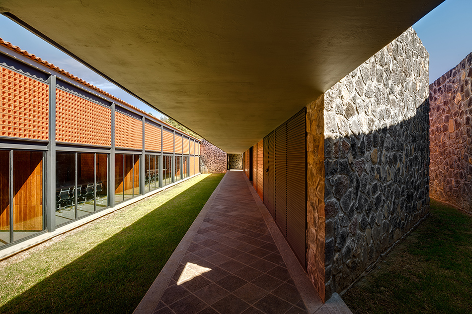 mauricio rocha + gabriela carrillo encircle courthouse in mexico with volcanic stone walls