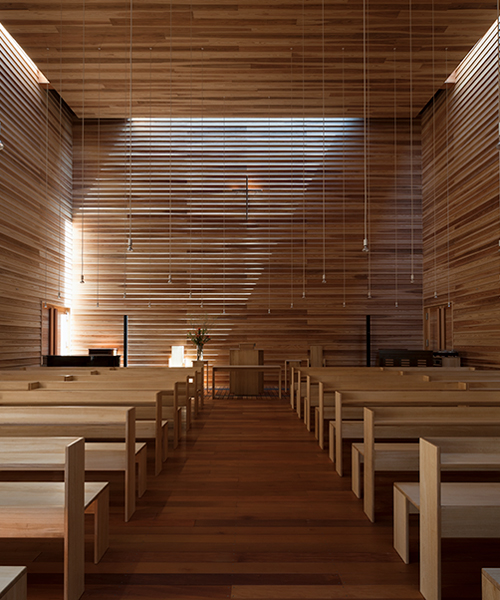 tezuka architects constructs timber church of eaves in japan