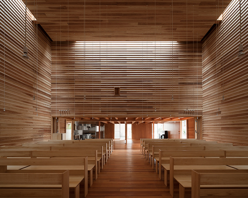 tezuka architects constructs timber church of eaves in japan