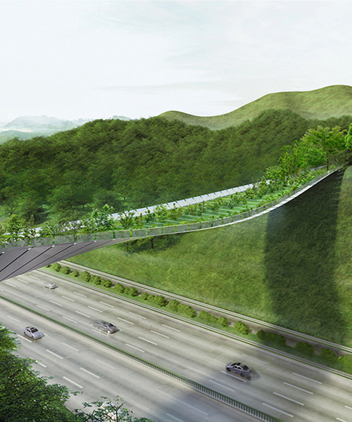 yangjaegogae eco bridge winners propose a link between urban living and korean wildlife