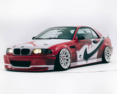 400ML + iACRO create a NIKE jordan-inspired BMW M3