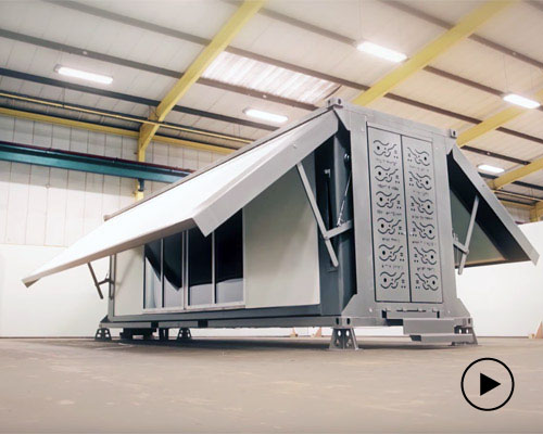 ten fold's houses unfold in eight minutes at the push of a button