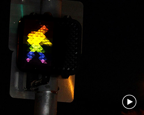 los angeles embraces pride weekend with rainbow-colored pedestrian signals