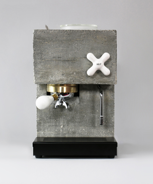 anza espresso machine by studio montaag is a brutalist centerpiece