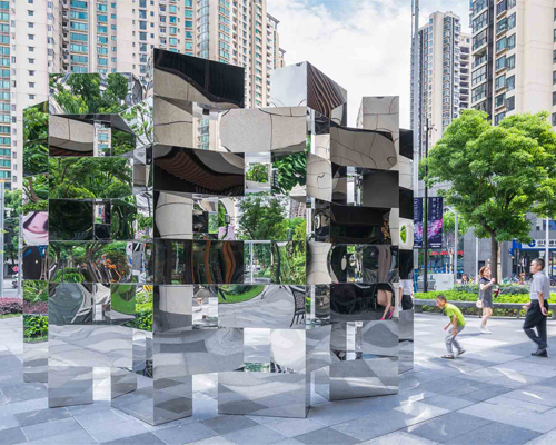 arnaud lapierre and UAP place immersive ring of mirrors in shanghai