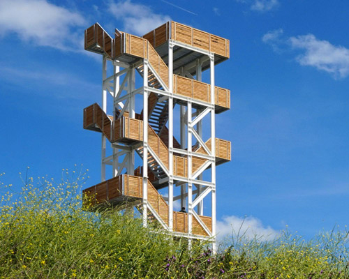 ateliereen architecten's viewing tower hoge bergse bos is a three-dimensional maze