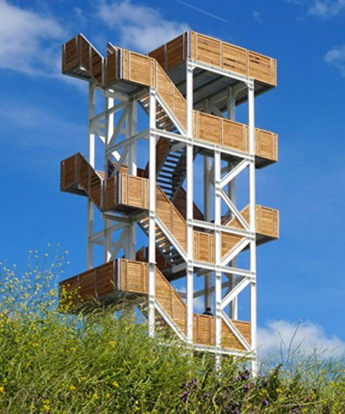 ateliereen architecten's viewing tower hoge bergse bos is a three-dimensional maze