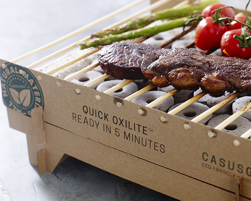 casusgrill is a 100% natural, sustainable and completely disposable instant grill