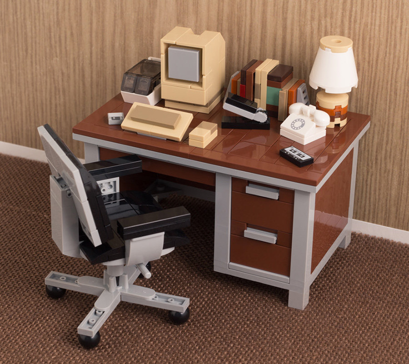 head back to the 80s with chris mcveigh's LEGO retro desk kits