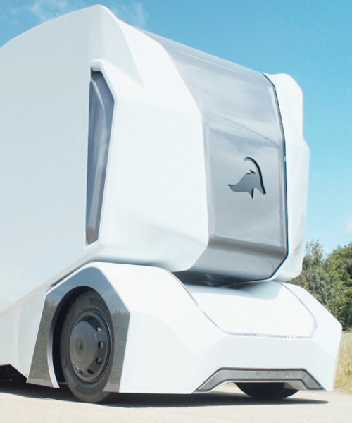 einride unveils futuristic T-pod autonomous electric truck prototype