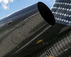 happy design studio models the CARBONEUM jet with spirits of race and power