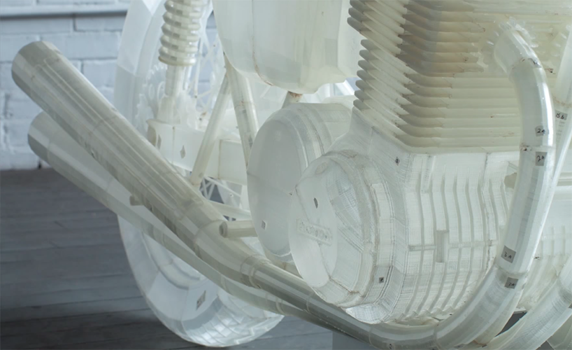 artist 3D prints their own honda CB500 motorcycle