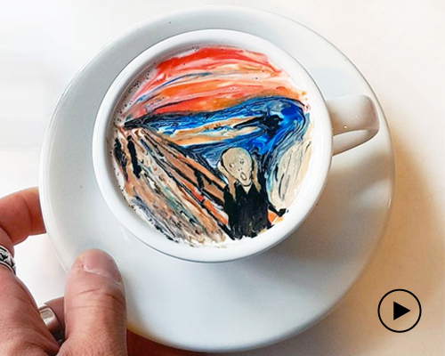 lee kang-bin recreates artistic masterpieces in the form of latte art