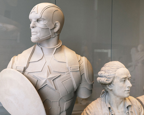 stone super heroes: leo caillard immortalizes cult comic book idols