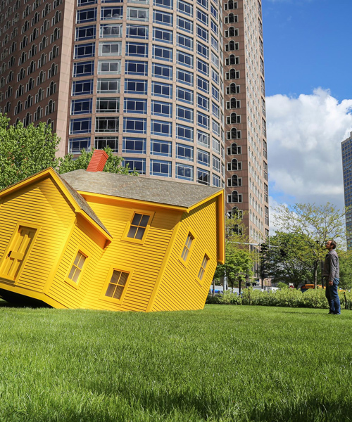 mark reigelman plants colorful quaker-style dwelling into boston's rose kennedy greenway