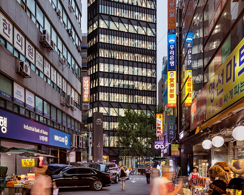 mecanoo completes 14-floor namdeamun office building next to historic seoul market