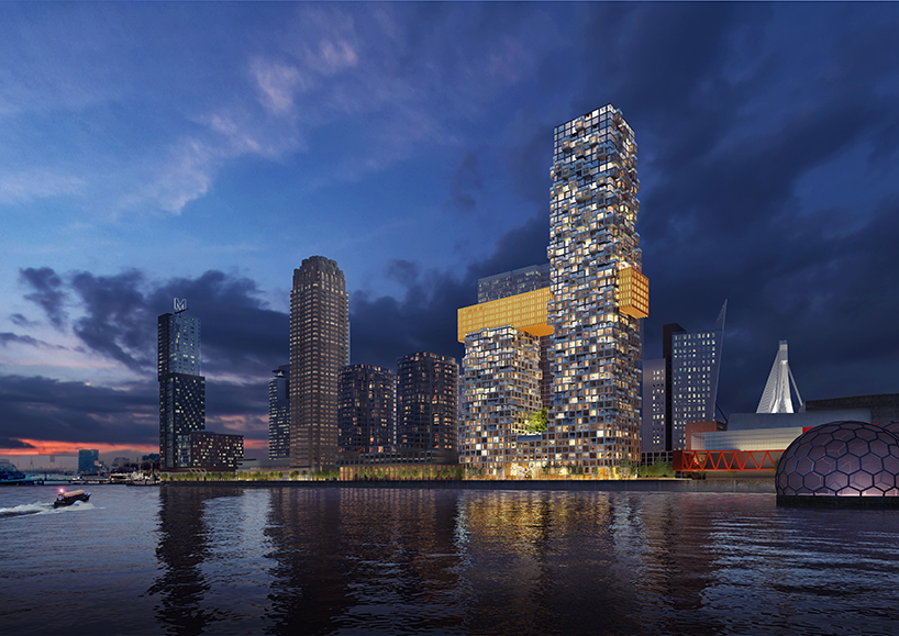 MVRDV to develop mixed-use towers connected by air bridge in rotterdam