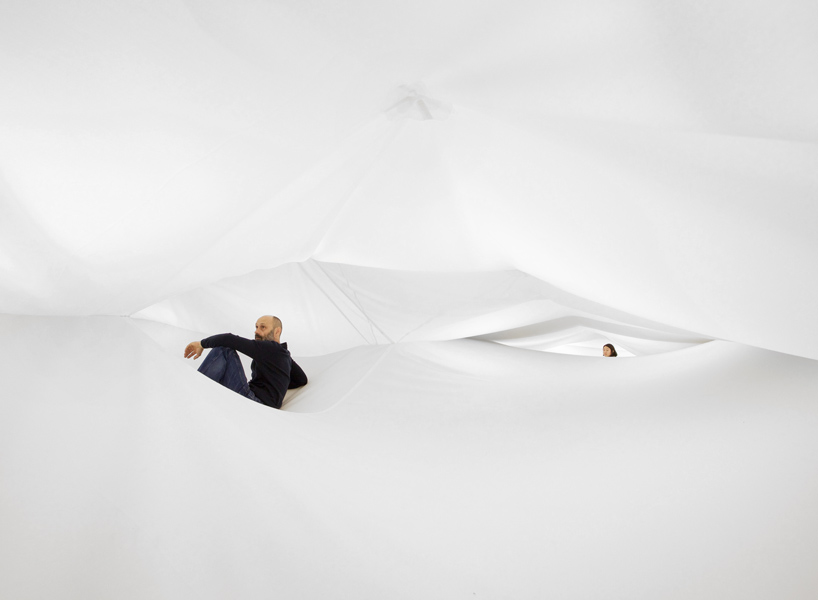 all-encompassing 'void' entraps visitors in an enclosed, depth-distorting vacuum