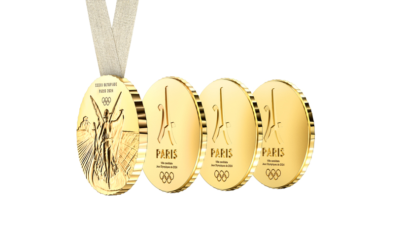philippe starck's paris 2024 olympic medal is made for sharing