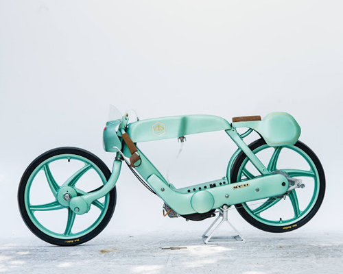 the piaggio ciao racer by OMT garage is a supercharged moped