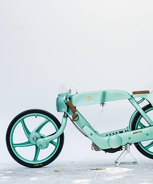 the piaggio ciao racer by OMT garage is a supercharged moped