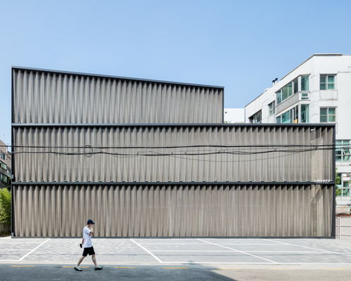 simplex drapes liberty lounge in seoul with metal mesh curtain