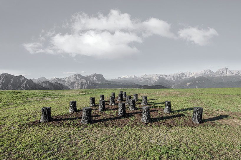 smach's third open space exhibition is set in the mountainous landscape of the dolomites