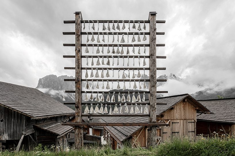 smach's third open space exhibition is set in the mountainous landscape of the dolomites