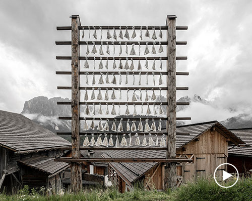 smach's third open space exhibition is set in the mountainous landscape of the dolomites