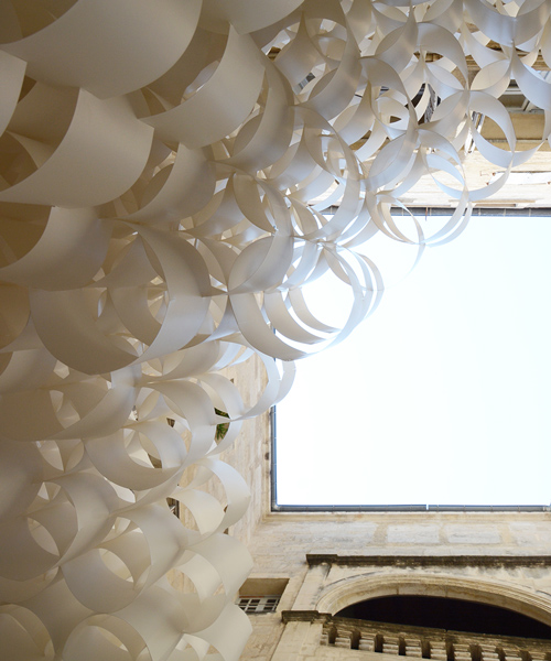 studio 3A constructs inhabitable paper pavilion without the need for bolts or glue