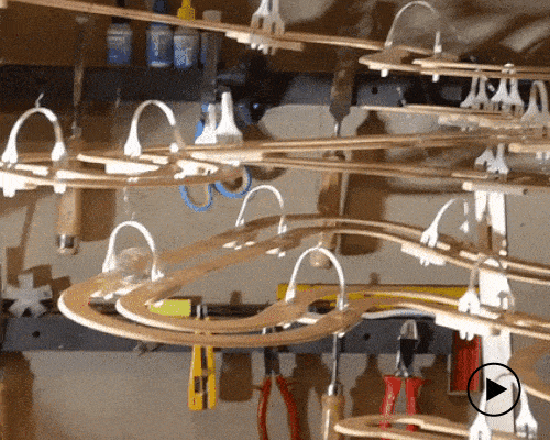 walter mason's modular and easy-to-assemble marble run kit