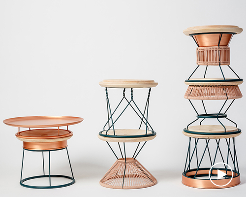 holon institute of technology's yemenite totem rearranges into a stackable sitting set