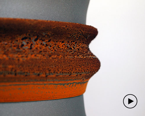 yotam sion's student project is a vase collection that erodes over time