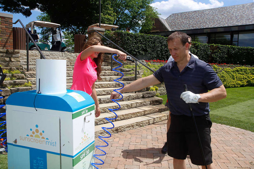 sunscreenmist against snappyscreen, an automatic sprayon booths rivalry